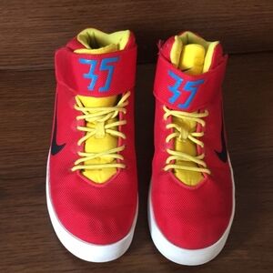 Kevin Durant #35 KD Nike Red and Yellow High-Top Sneakers